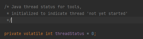 threadStatus属性初始为0